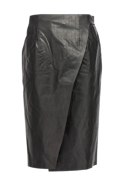'Wrap Skirt Oil' skirt Black   'Wrap Skirt Oil' skirt Black