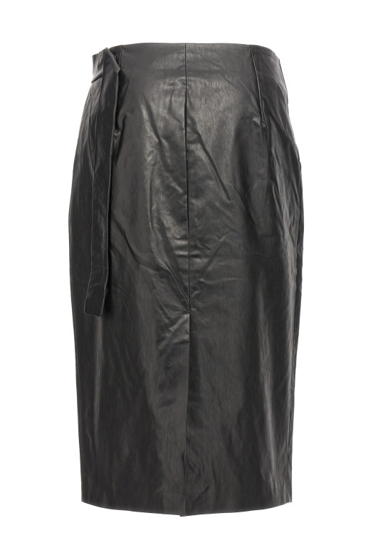 'Wrap Skirt Oil' skirt Black   'Wrap Skirt Oil' skirt Black