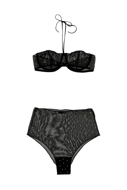 'Gem Necklace' set Black  