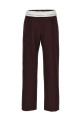 Штани з закатаним поясом, пошиті за фігурою, бордові (MRAW23327BURG) Штани з закатаним поясом, пошиті за фігурою, бордові (MRAW23327BURG)