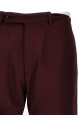 Штани з закатаним поясом, пошиті за фігурою, бордові (MRAW23327BURG) Штани з закатаним поясом, пошиті за фігурою, бордові (MRAW23327BURG)