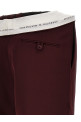 Штани з закатаним поясом, пошиті за фігурою, бордові (MRAW23327BURG) Штани з закатаним поясом, пошиті за фігурою, бордові (MRAW23327BURG)