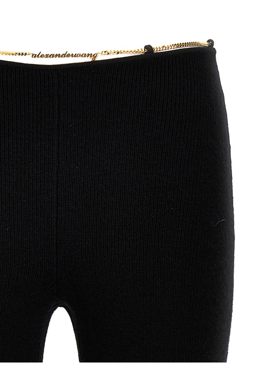 'Gold Nameplate Chain' pants Black  