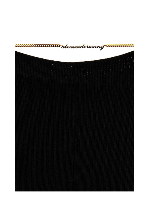 'Gold Nameplate Chain' pants Black  