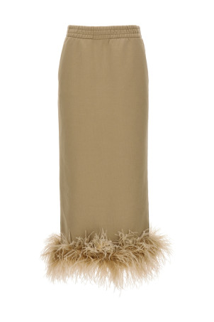 Feather midi skirt Beige Feather midi skirt Beige
