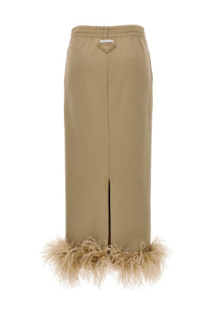 Feather midi skirt Beige Feather midi skirt Beige
