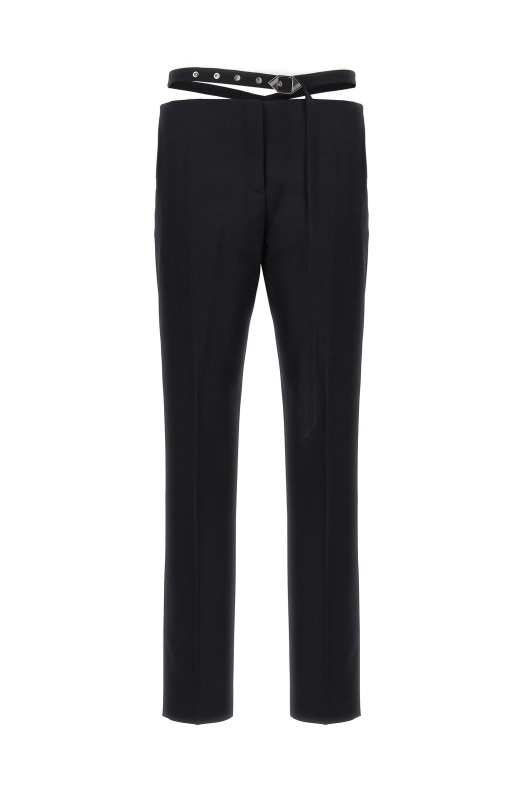 Belt detail trousers Black   Belt detail trousers Black