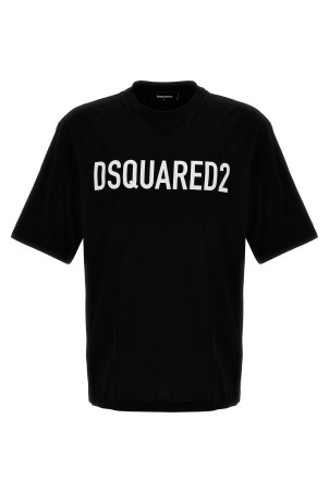 Logo print T-shirt White/Black