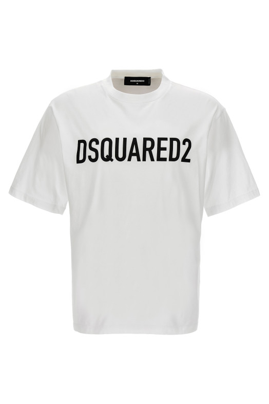 Футболка с логотипом, белая DSQUARED2 (S74GD1197D20004100)