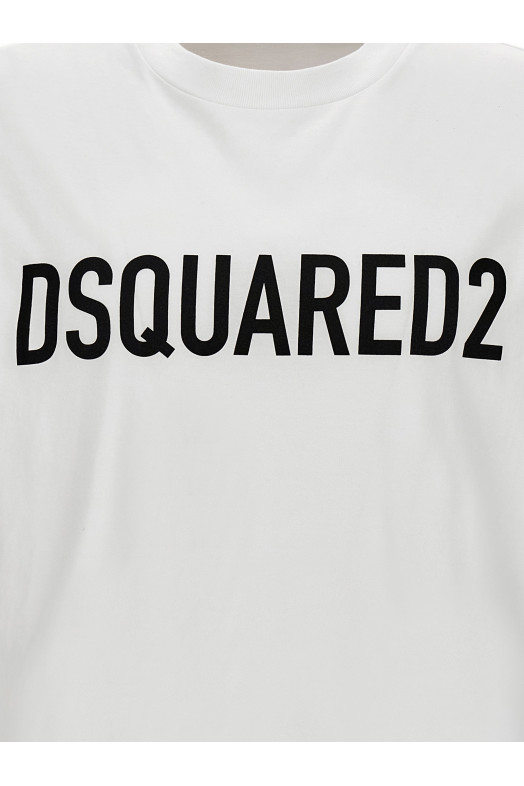 Футболка с логотипом, белая DSQUARED2 (S74GD1197D20004100)