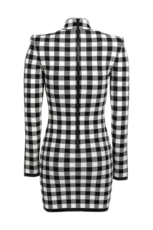 Vichy knit dress White/Black Vichy knit dress White/Black