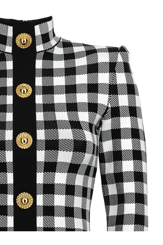 Vichy knit dress White/Black Vichy knit dress White/Black