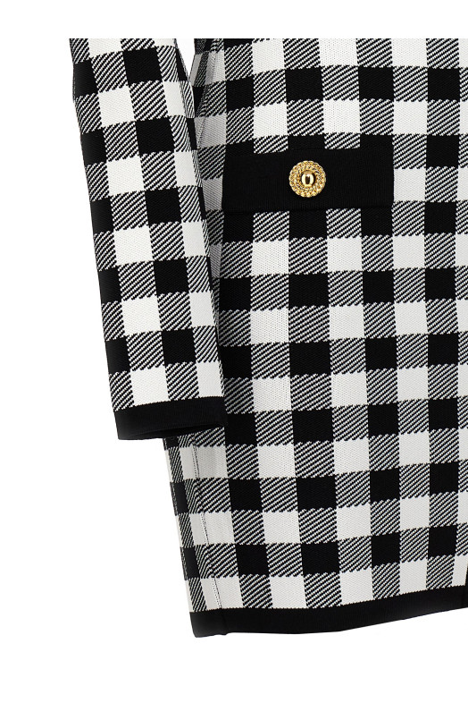 Vichy knit dress White/Black Vichy knit dress White/Black