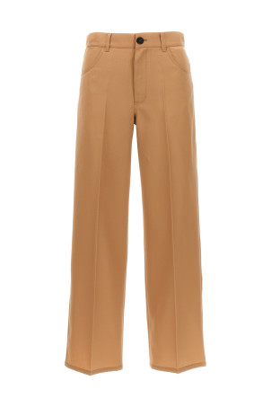 Брюки с широкими штанинами Бежевые JIL SANDER (J04KA0004J40003257) Брюки с широкими штанинами Бежевые JIL SANDER (J04KA0004J40003257)