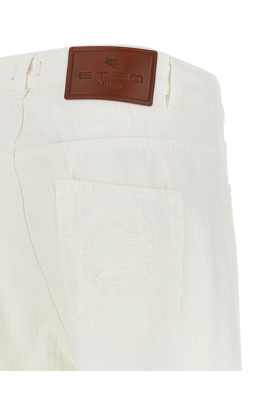 Джинсы-багги с шевроном Белые ETRO (WRNB0005AC169W0111) Джинсы-багги с шевроном Белые ETRO (WRNB0005AC169W0111)