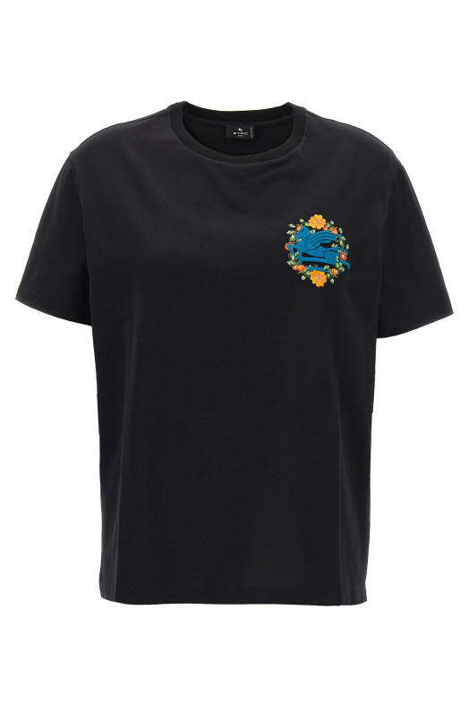 Футболка з вишитим логотипом, чорна ETRO (WRJB0006AC036N0000) Футболка з вишитим логотипом, чорна ETRO (WRJB0006AC036N0000)