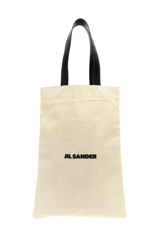 'Flat Shopper' large shopping bag White/Black 'Flat Shopper' large shopping bag White/Black