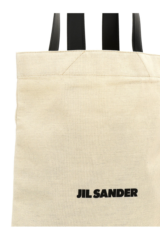 'Flat Shopper' large shopping bag White/Black 'Flat Shopper' large shopping bag White/Black