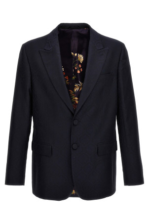 Однобортний жакардовий блейзер Синій ETRO (MRCA000899TUEF9B0665) Однобортний жакардовий блейзер Синій ETRO (MRCA000899TUEF9B0665)