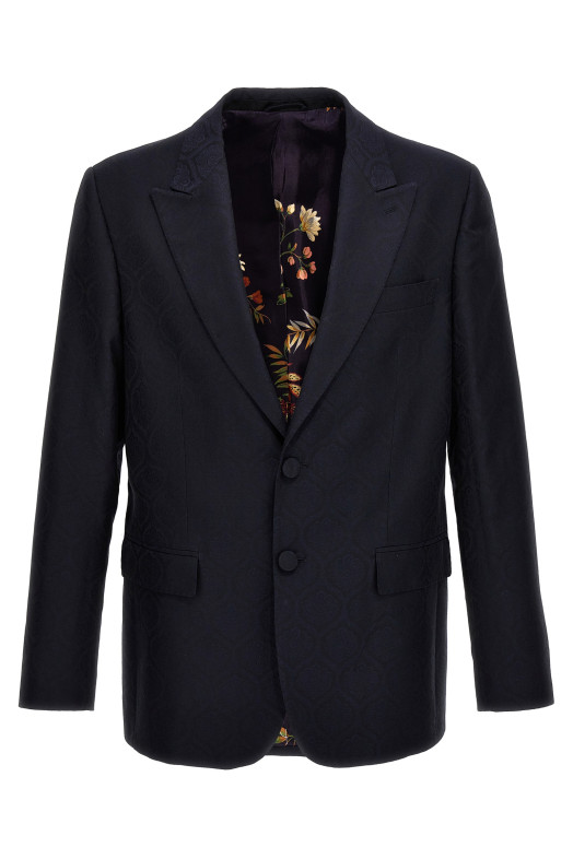 Однобортний жакардовий блейзер Синій ETRO (MRCA000899TUEF9B0665) Однобортний жакардовий блейзер Синій ETRO (MRCA000899TUEF9B0665)