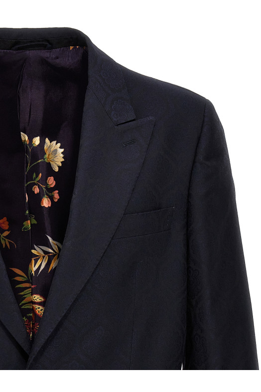 Однобортний жакардовий блейзер Синій ETRO (MRCA000899TUEF9B0665) Однобортний жакардовий блейзер Синій ETRO (MRCA000899TUEF9B0665)