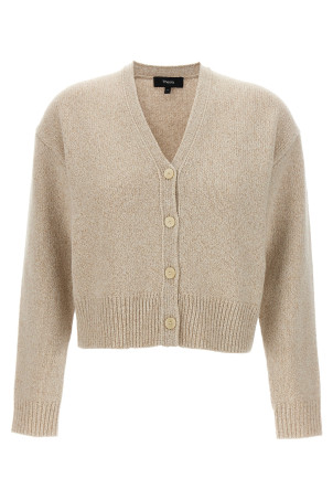 R13 Beige Overlay Distressed Cardigan