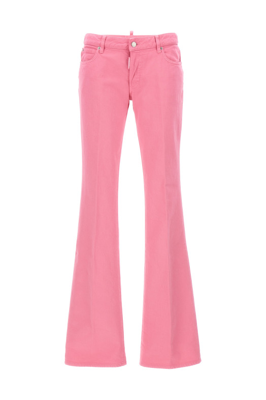 Джинси із завуженими штанинами та середньою посадкою талії Рожеві (S75LB0860S30811243) Джинси із завуженими штанинами та середньою посадкою талії Рожеві (S75LB0860S30811243)