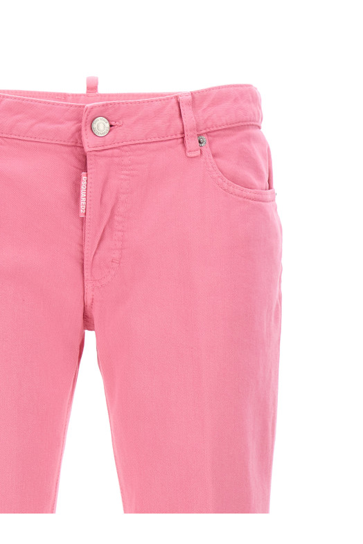 Джинси із завуженими штанинами та середньою посадкою талії Рожеві (S75LB0860S30811243) Джинси із завуженими штанинами та середньою посадкою талії Рожеві (S75LB0860S30811243)