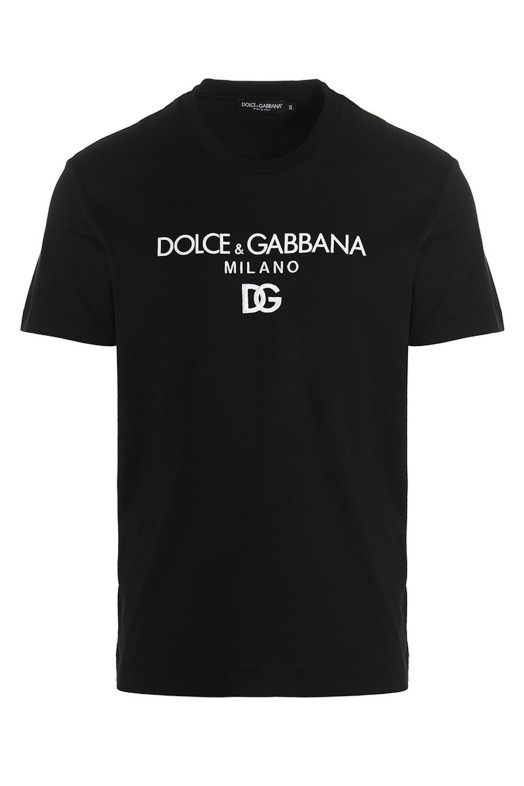 Футболка «DG Essential» черная DOLCE & GABBANA (G8PD7ZG7B9XN0000)