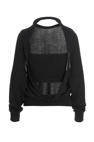 Вирізана вставка на верху светра Чорний RAMAEL (RA0020100)