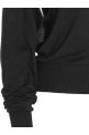Cut out insert top sweater Black