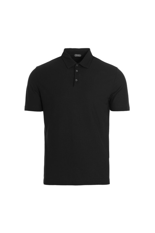 Ice cotton polo shirt Black  