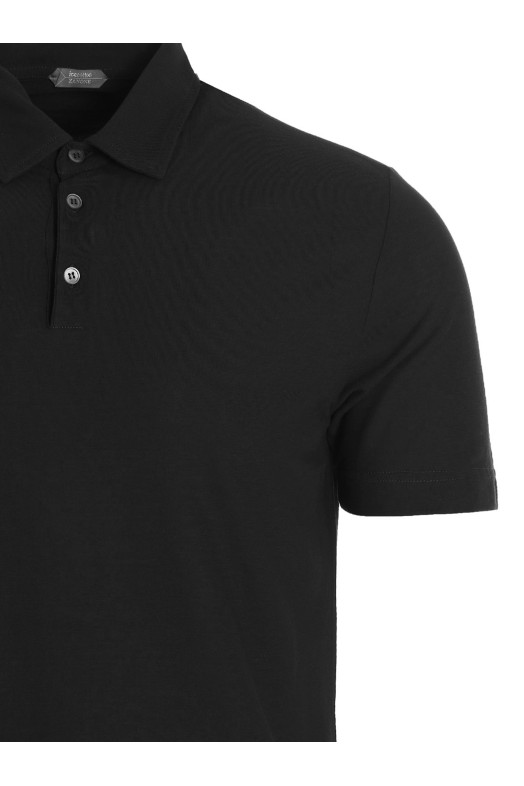 Ice cotton polo shirt Black  