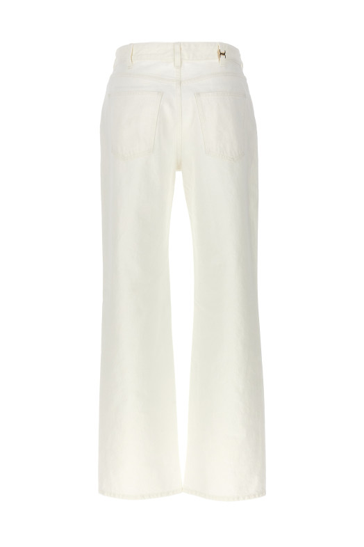 Джинсы с расклешенными штанинами Белые CHLOÉ (CHC24SDP03154101) Джинсы с расклешенными штанинами Белые CHLOÉ (CHC24SDP03154101)