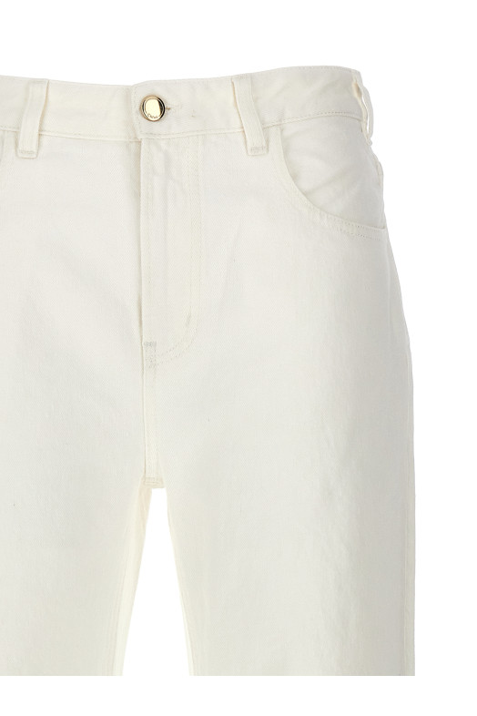 Джинсы с расклешенными штанинами Белые CHLOÉ (CHC24SDP03154101) Джинсы с расклешенными штанинами Белые CHLOÉ (CHC24SDP03154101)