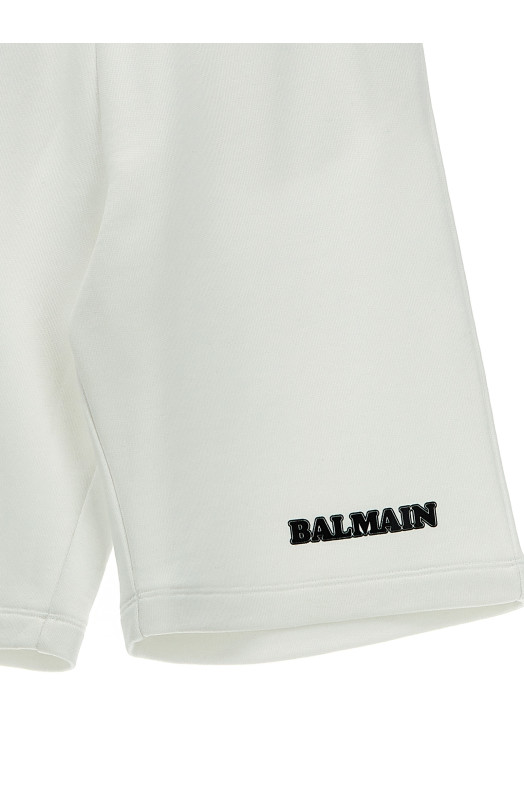 Бермуди з логотипом Білі/Чорні BALMAIN KIDS (BU6Q39Z1869100NE) Бермуди з логотипом Білі/Чорні BALMAIN KIDS (BU6Q39Z1869100NE)