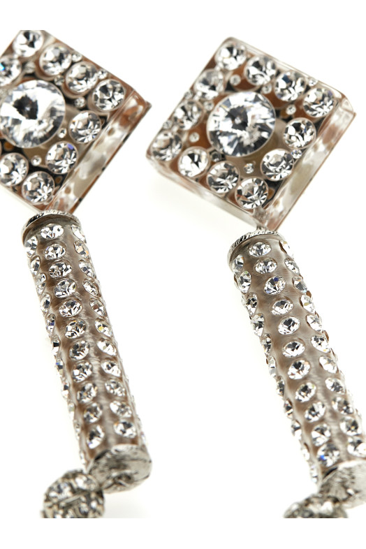 Crystal earrings Silver Crystal earrings Silver