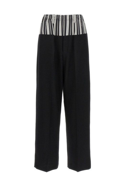 Баскские брюки с эффектом trompe l'oeil, черные FENDI (FR6535AWZBF0GME) Баскские брюки с эффектом trompe l'oeil, черные FENDI (FR6535AWZBF0GME)