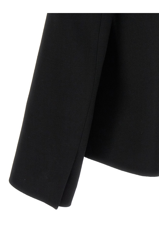 Двобортний блейзер Чорний FENDI (FJ7454AXAUF0GME) Двобортний блейзер Чорний FENDI (FJ7454AXAUF0GME)