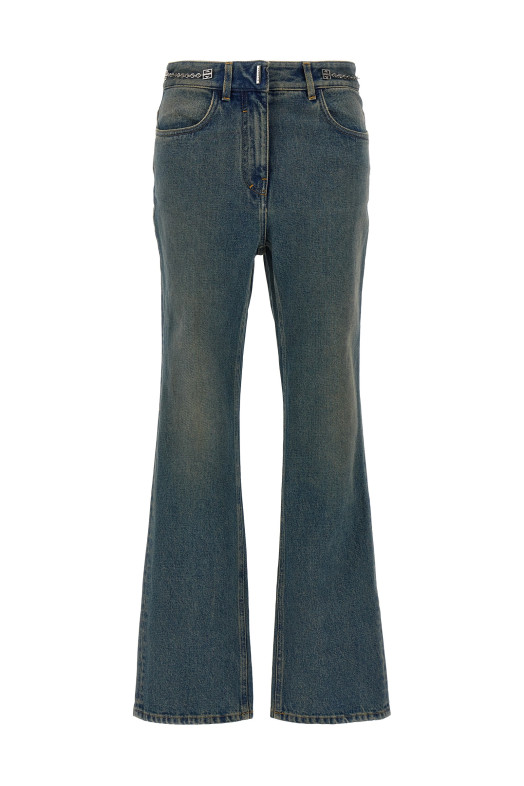 Джинсы с цепочкой и логотипом Синие GIVENCHY (BW51145Y9N420) Джинсы с цепочкой и логотипом Синие GIVENCHY (BW51145Y9N420)