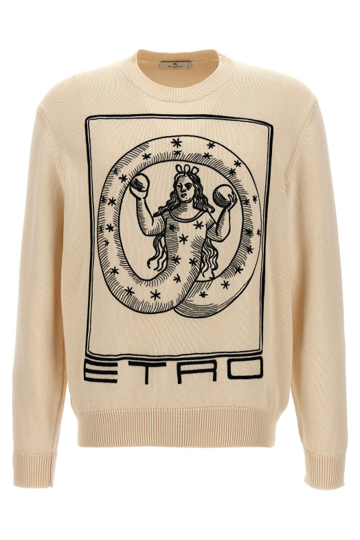 Logo embroidery sweater Beige Logo embroidery sweater Beige