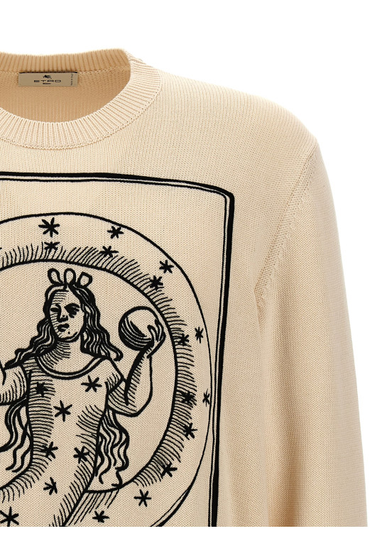 Logo embroidery sweater Beige Logo embroidery sweater Beige