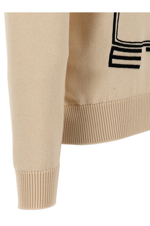 Logo embroidery sweater Beige Logo embroidery sweater Beige