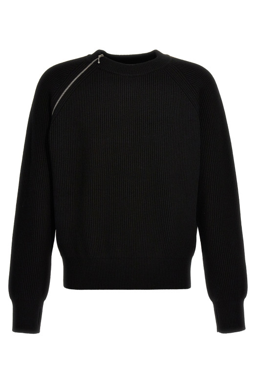 Zip detail sweater Black   Zip detail sweater Black