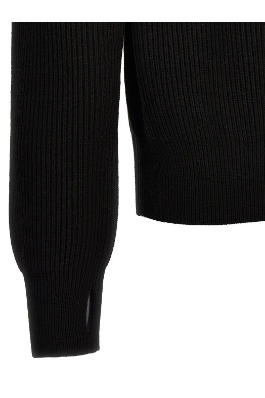 Zip detail sweater Black   Zip detail sweater Black