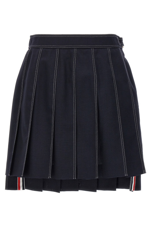 Мини-юбка в складку Синяя THOM BROWNE (FGC402N00473415) Мини-юбка в складку Синяя THOM BROWNE (FGC402N00473415)