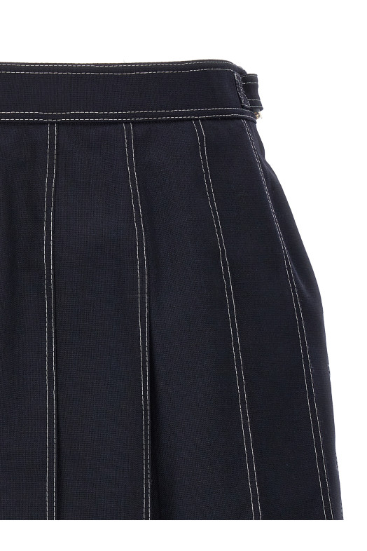 Мини-юбка в складку Синяя THOM BROWNE (FGC402N00473415) Мини-юбка в складку Синяя THOM BROWNE (FGC402N00473415)