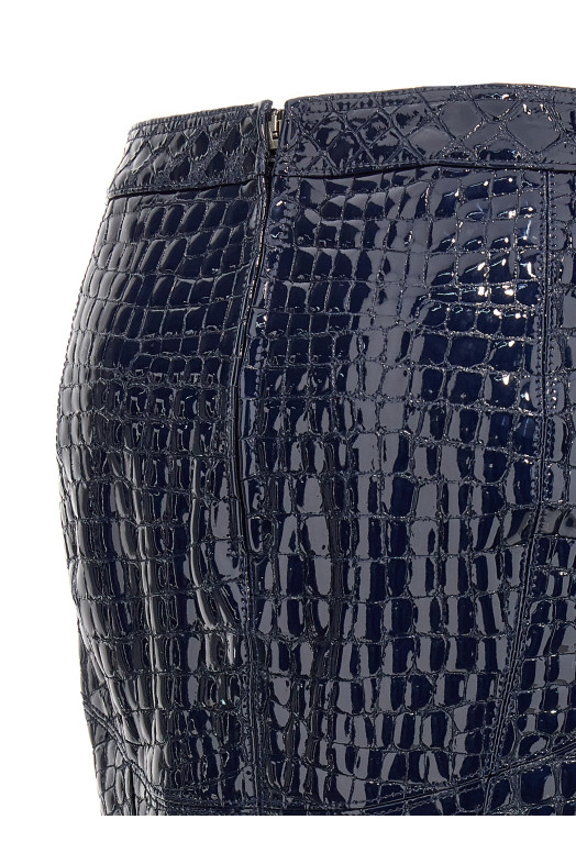 Спідниця з крокодиловим принтом Синя TOM FORD (GCL871LEX306HB784) Спідниця з крокодиловим принтом Синя TOM FORD (GCL871LEX306HB784)