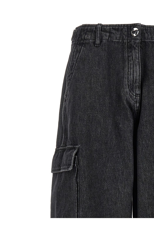 Джинсы «Denim Wide Leg Cargo» черные (COPP40852WABK) Джинсы «Denim Wide Leg Cargo» черные (COPP40852WABK)