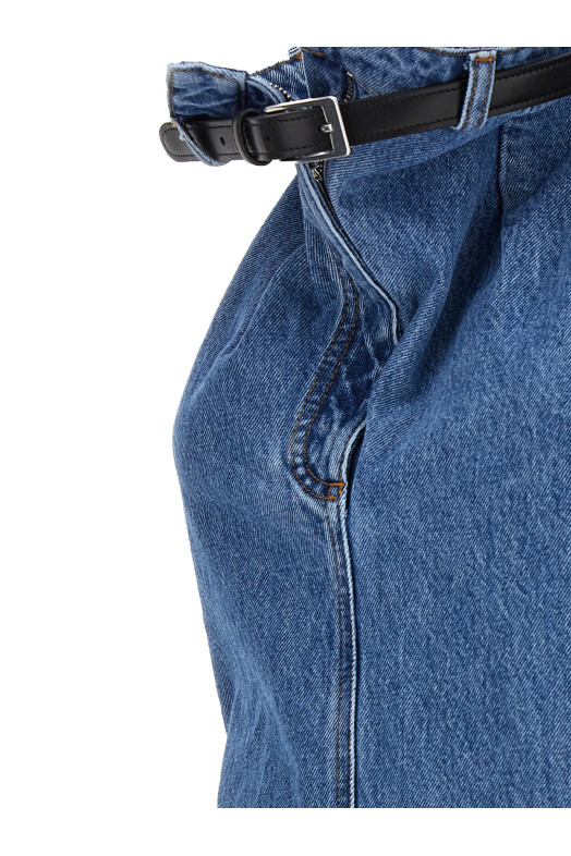 Платье «Belt Halter Neck» синее (COPR92202WASBLU) Платье «Belt Halter Neck» синее (COPR92202WASBLU)